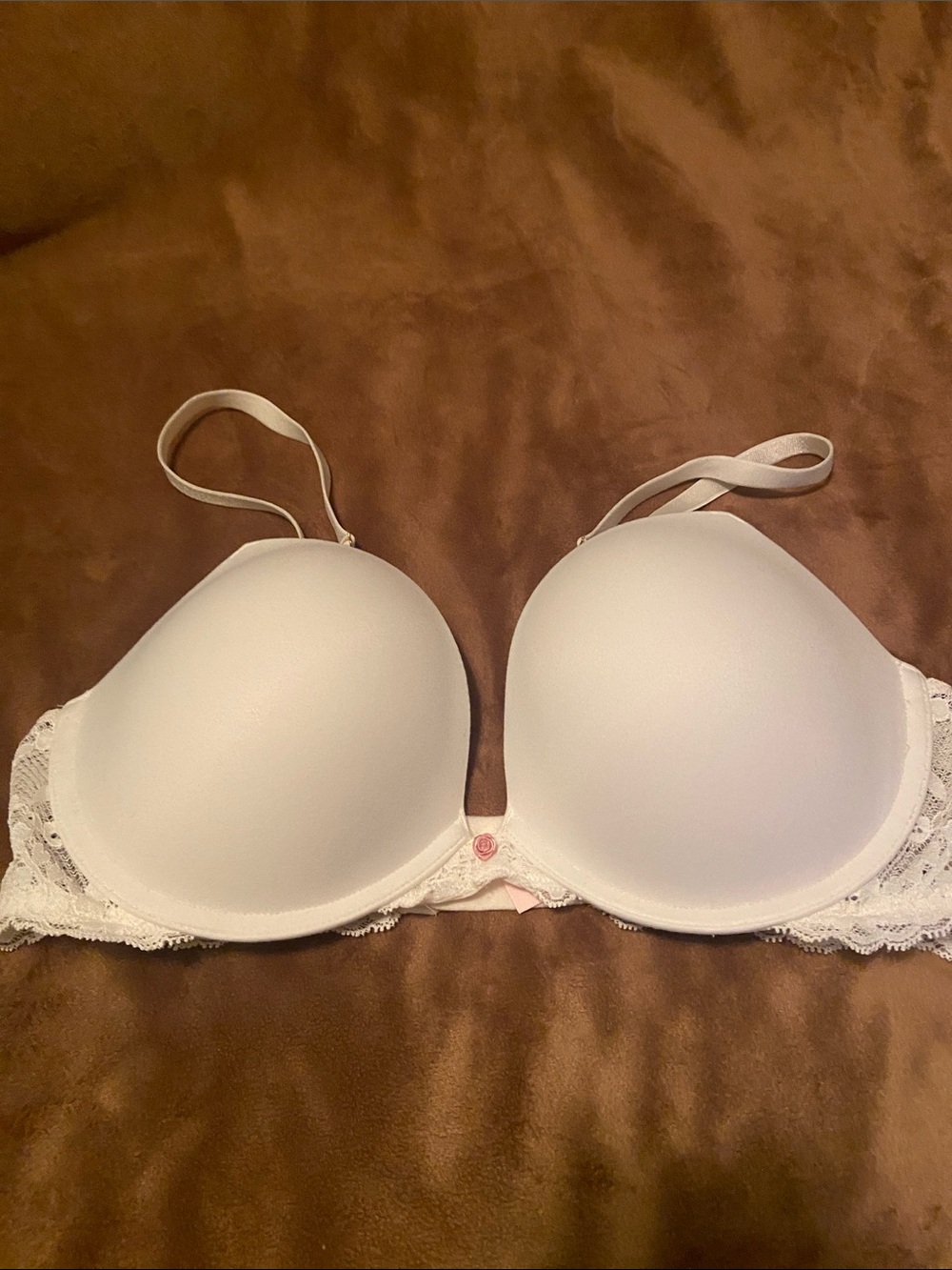 Victoria's Secret Dream Angels Smooth and Lace Push-up Bra Coconut White